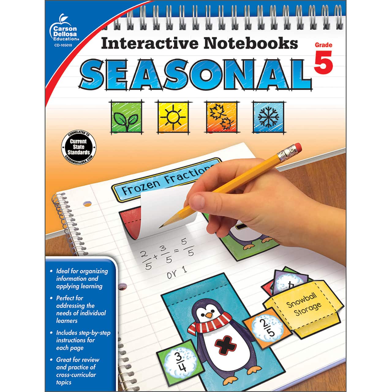 Interactive Notebooks: Seasonal Resource Book, Grade 5